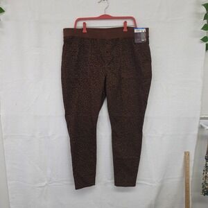 *NWT* No Boundaries Kids XXXL 21 Brown Leopard Print Mid Rise Rib Waist Jeggings